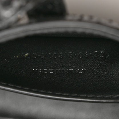 Snakeskin Le 5 A 7 Mini Hobo Black