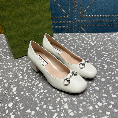 HIGH PUMP 55MM IN WHITE SHEEPSKIN