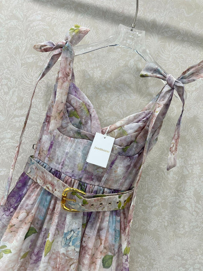 ZIMMERMANN SHORT DOPAMINE HERRINGBONE DRESS 269370