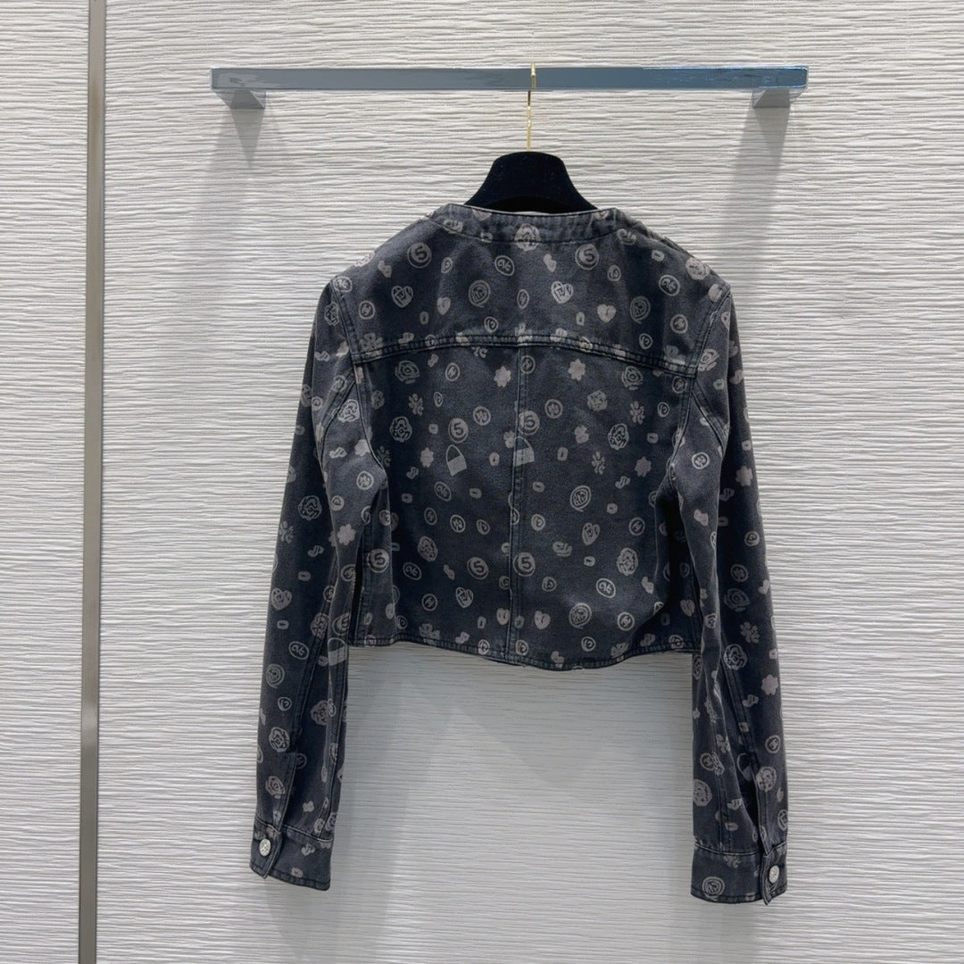 CC 25 Short Jacket Black Cotton