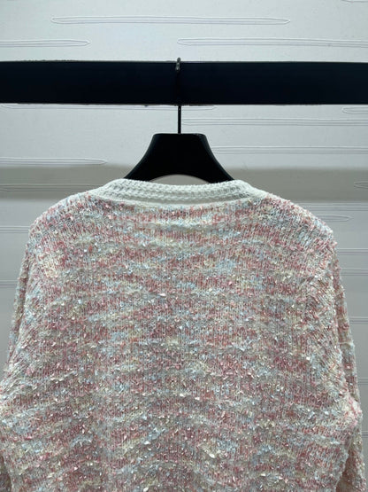 CC 25 Knitted Cardigan Button Pink Wool 305391