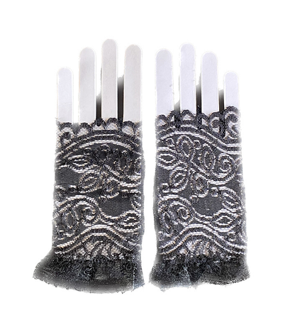 Summer lace gloves fingerless thin half gloves summer breathable sunscreen fingerless short     S6277