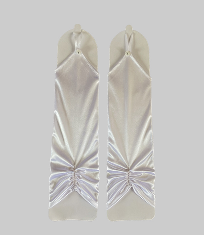 Summer hook finger nail beaded satin bridal gloves prom gloves wedding party banquet elegant     S6276