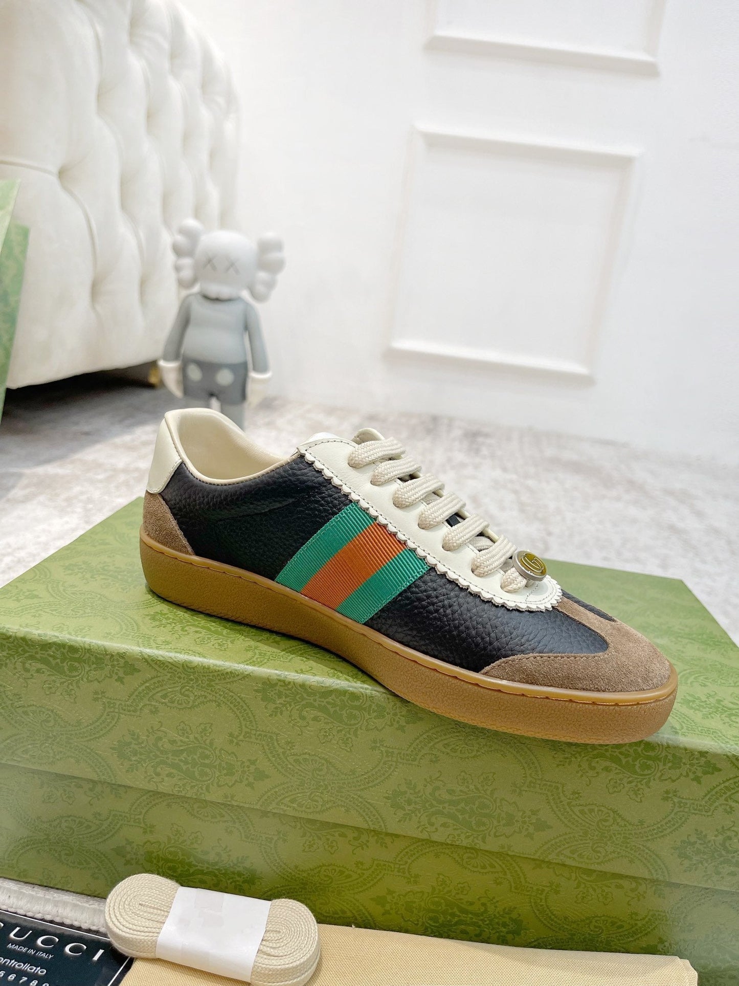 GG SNEAKERS ARDESIA BROWN BLACK LEATHER