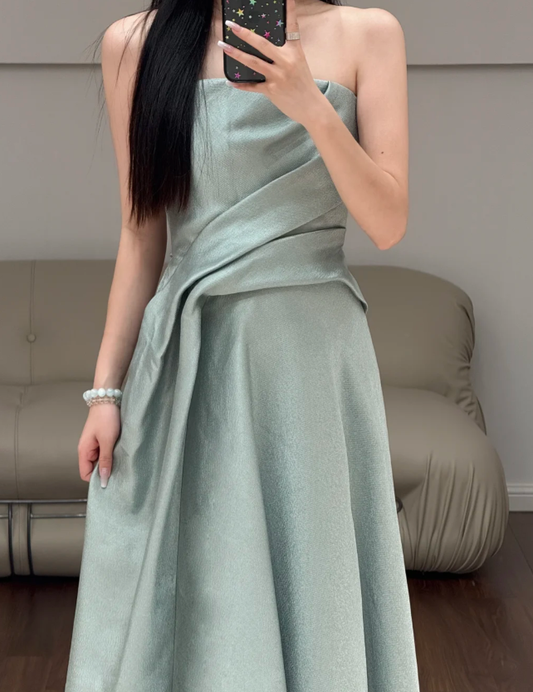 A Line Satin Prom Party Dress Evening Dress Graduation Dress fg8641