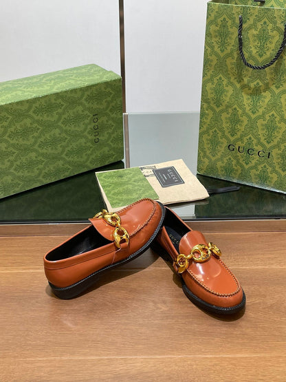 GG Marina Loafer Bronw Patent Calfskin