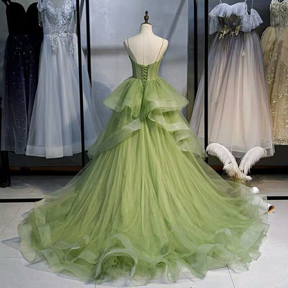 Ball Gowns, Green Prom Dress Vintage Prom Dresses