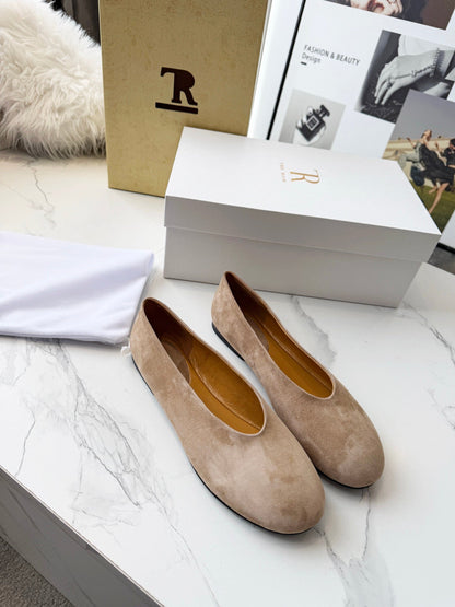 The Row 2026 Early Spring Mary Jane Flat Tan Sheepskin 576847