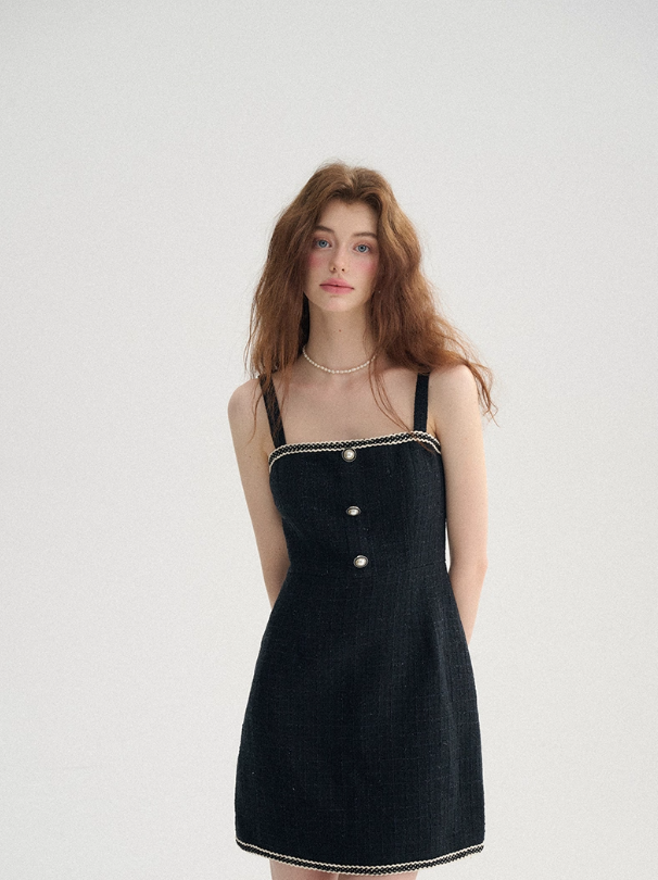 French style suspender skirt summer black short skirt short skirt knitted dress female summer R3490