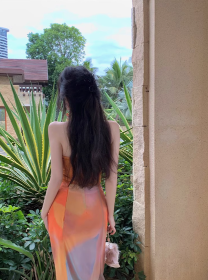 Travel high-end wear holiday style suit female seaside photo sexy two-piece suit R0237