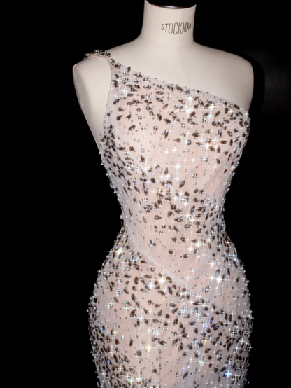 Luxurious Beading Prom Party Dress Sparkle Elegant Evening Dress  fg8672