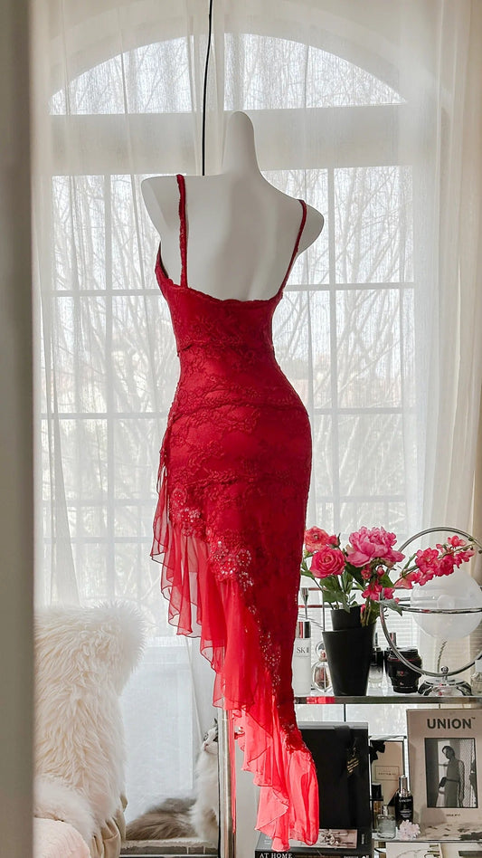 Pretty Homecoming Dress Sweetheart Applique Beaded Flower Dress Back to School Outfits Party Dress  D6422