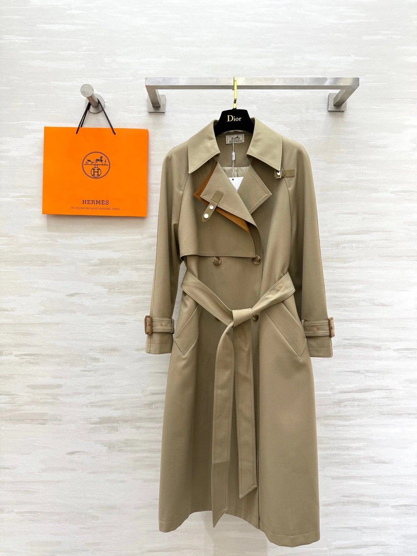 HERMES 25S LONG WINDBREAKER 527284
