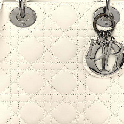 Lambskin Cannage Small My ABCDior Lady Dior White
