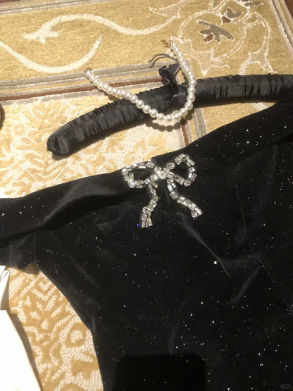 Black Off Shoulder A-Line Short Birthday Outfits Homecoming Dress, D1253