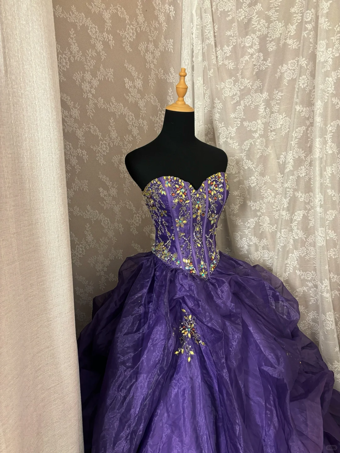 Purple Sweetheart A-Line Beading Chiffon Vintage Long Prom Dress Evening Gown, D610