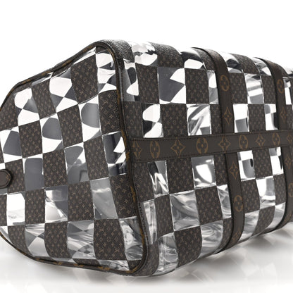 PVC Monogram Chess Keepall Bandouliere 50