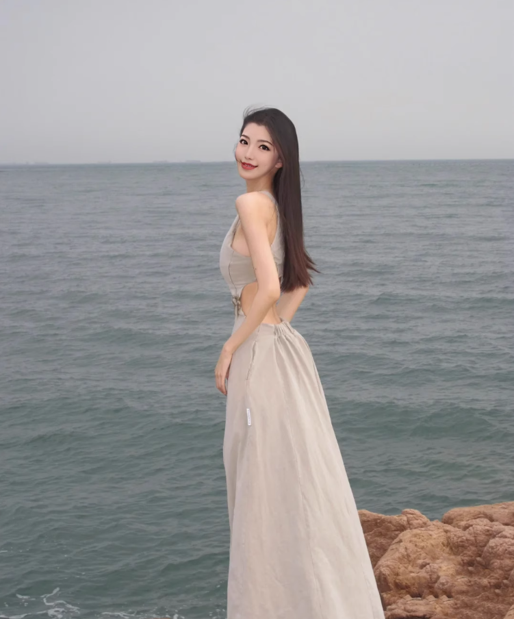 Sexy backless sleeveless dress hollow cold temperament long dress R0486