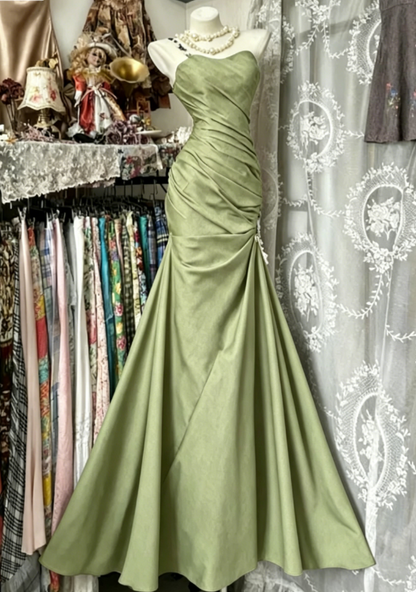 Chic One-shoulder Sheath Black Prom Dresses Satin Sleeveless Long Evening Dresses DP04199