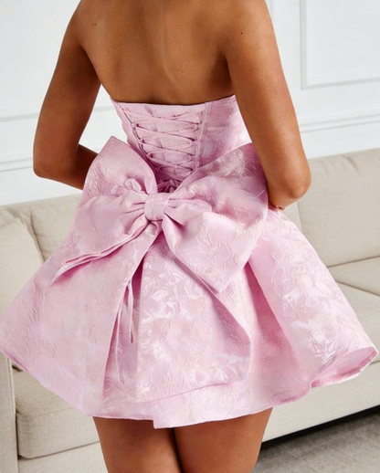 Cute A line Pink Short Summer Birthday Dress Hoco Dress Birthday Outfit 19th Birthday Mini Party Dresses DP988