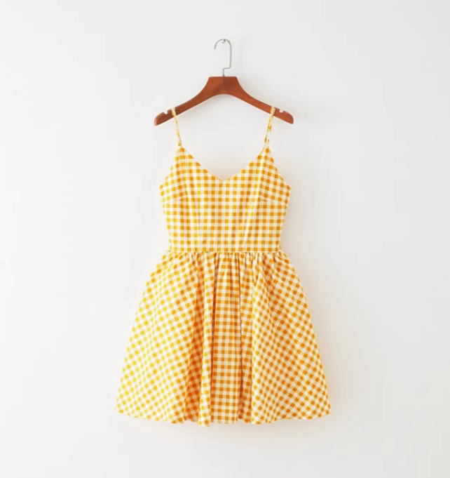 French retro floral slimming and waist cinching skirt with a large skirt and suspender R2874