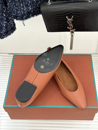 LP Primula Ballet Flat Brown Leather 570695