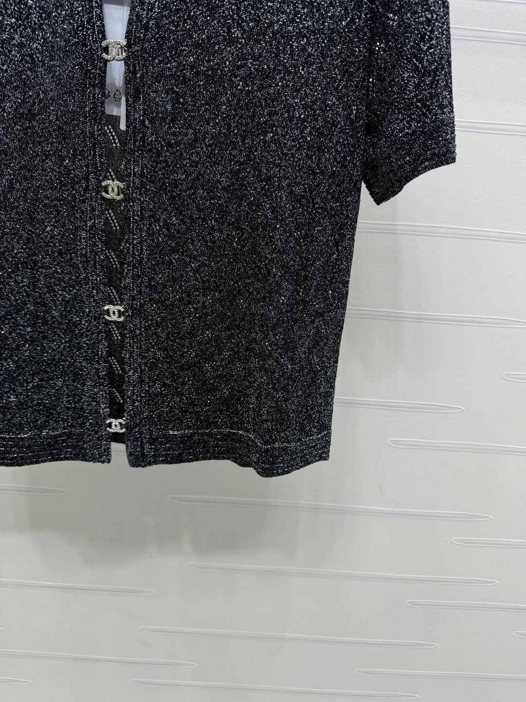 CHANEL SHORT-SLEEVE SEQUINNED KNIT CARDIGAN 269407