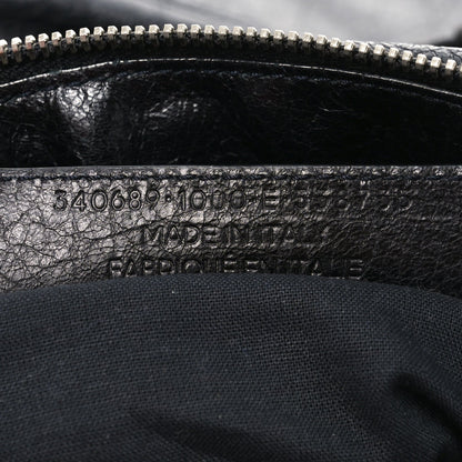 Agneau Classic Silver Hardware Weekender Black