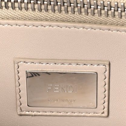Vitello Seta Shiny Nappa Medium Peekaboo Iconic Satchel Carbone Grigio Polvere