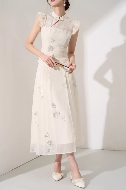 Chic and beautiful suit skirt summer new Chinese style top skirt high-end temperament two-piece suit R4294