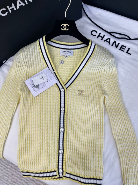 CC 25 V-neck Cardigan Wool Tencel Nylon