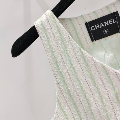 CC Refreshing Vest White Green Polyester 215764