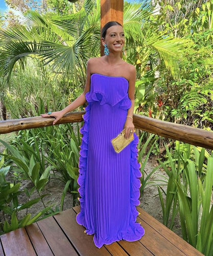 Yellow Pleated Prom Dresses Long Evening Gowns Formal Party Wear