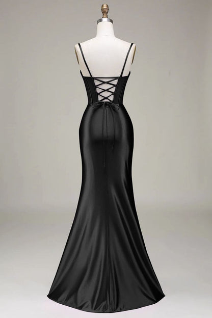 Burgundy Long Prom Dress with High Slit,Formal Graduation Evening Dresses       fg4760