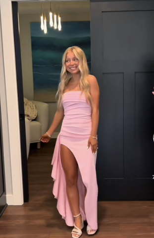 pink Prom Dresses Formal Graduation Gowns Princess Dress