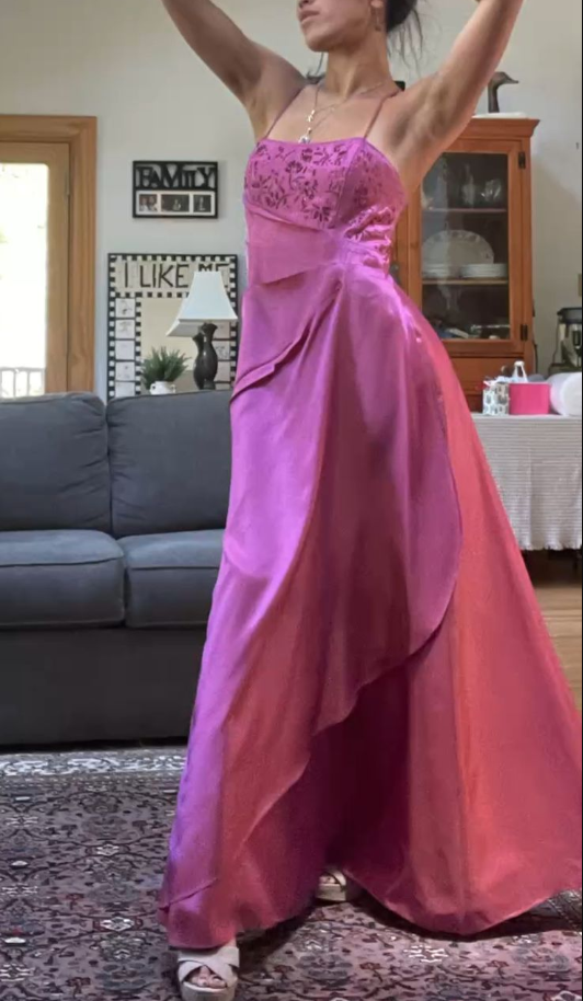 Gorgeous Pink A Line Beaded Prom Dresses Long Prom Gowns