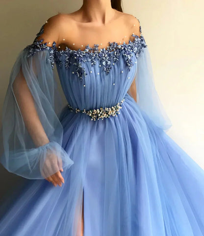 Blue/Green New Fashion Prom Dresses Prom Gowns