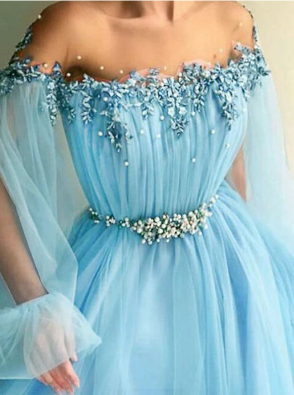 Blue/Green New Fashion Prom Dresses Prom Gowns