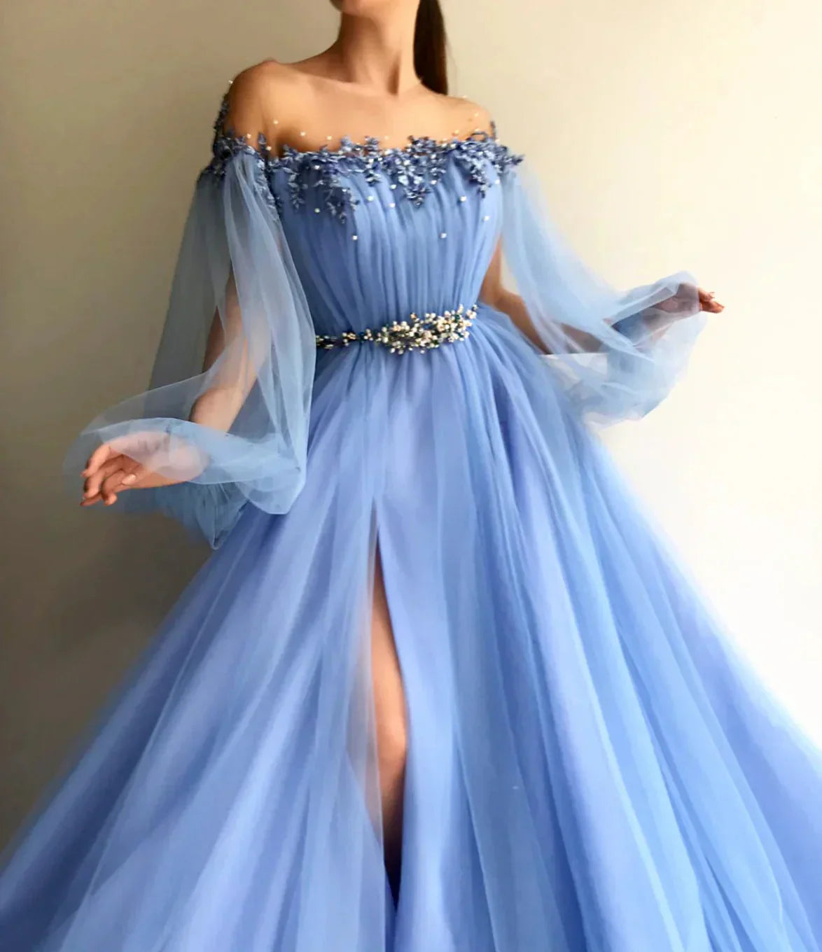 Blue/Green New Fashion Prom Dresses Prom Gowns