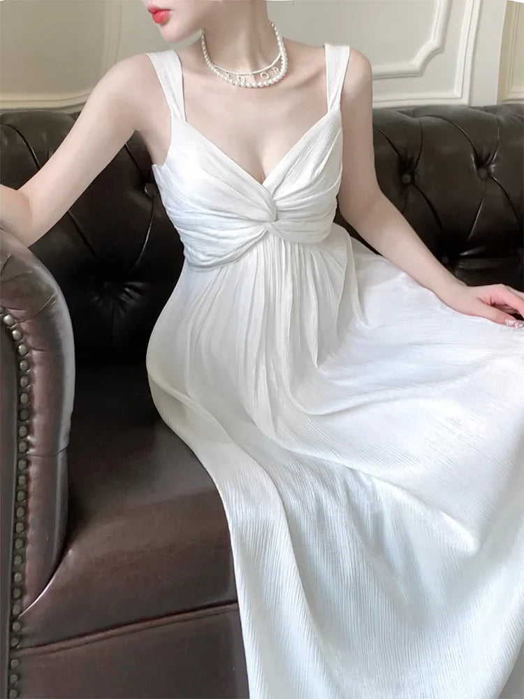 white holiday beach backless dress party dress    S6059