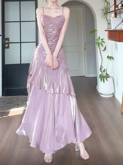 Ruffled evening dress birthday dress mermaid party dress   S5945