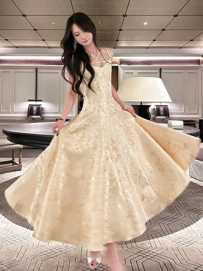 Retro embroidery dress elegant evening dress    S6045