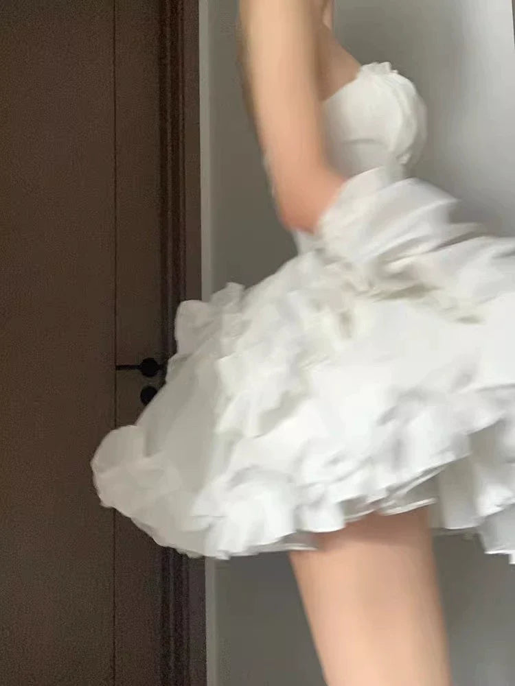 Birthday party dress luxury princess strapless dress      S5821
