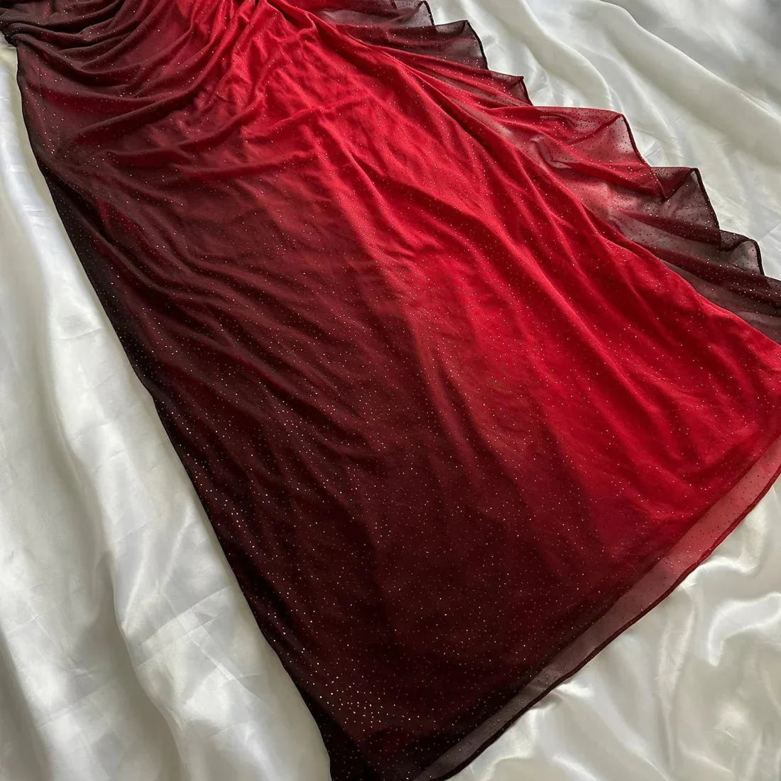 Burgundy Red/Indigo/Navy Blue Shiny Elegant Strappy Long Tulle Ball Gowns Prom Dress Birthday Prom Dresses