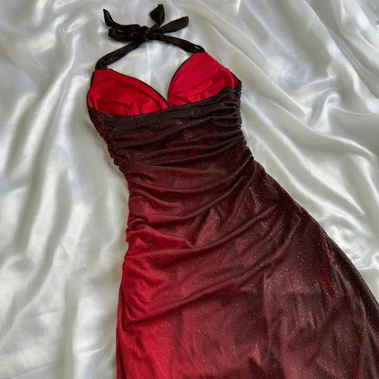 Burgundy Red/Indigo/Navy Blue Shiny Elegant Strappy Long Tulle Ball Gowns Prom Dress Birthday Prom Dresses