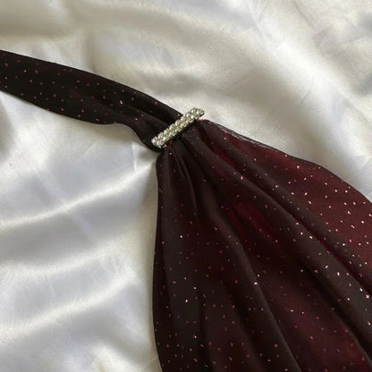 Burgundy Red/Indigo/Navy Blue Shiny Elegant Strappy Long Tulle Ball Gowns Prom Dress Birthday Prom Dresses