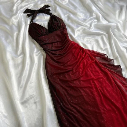 Burgundy Red/Indigo/Navy Blue Shiny Elegant Strappy Long Tulle Ball Gowns Prom Dress Birthday Prom Dresses