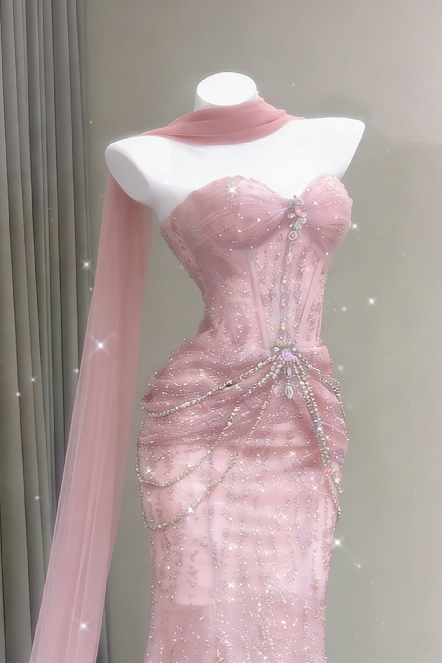 Shiny Prom Dress Sweetheart Pleated Tulle Mermaid Prom Gown Evening Dress Party Dress  D2680