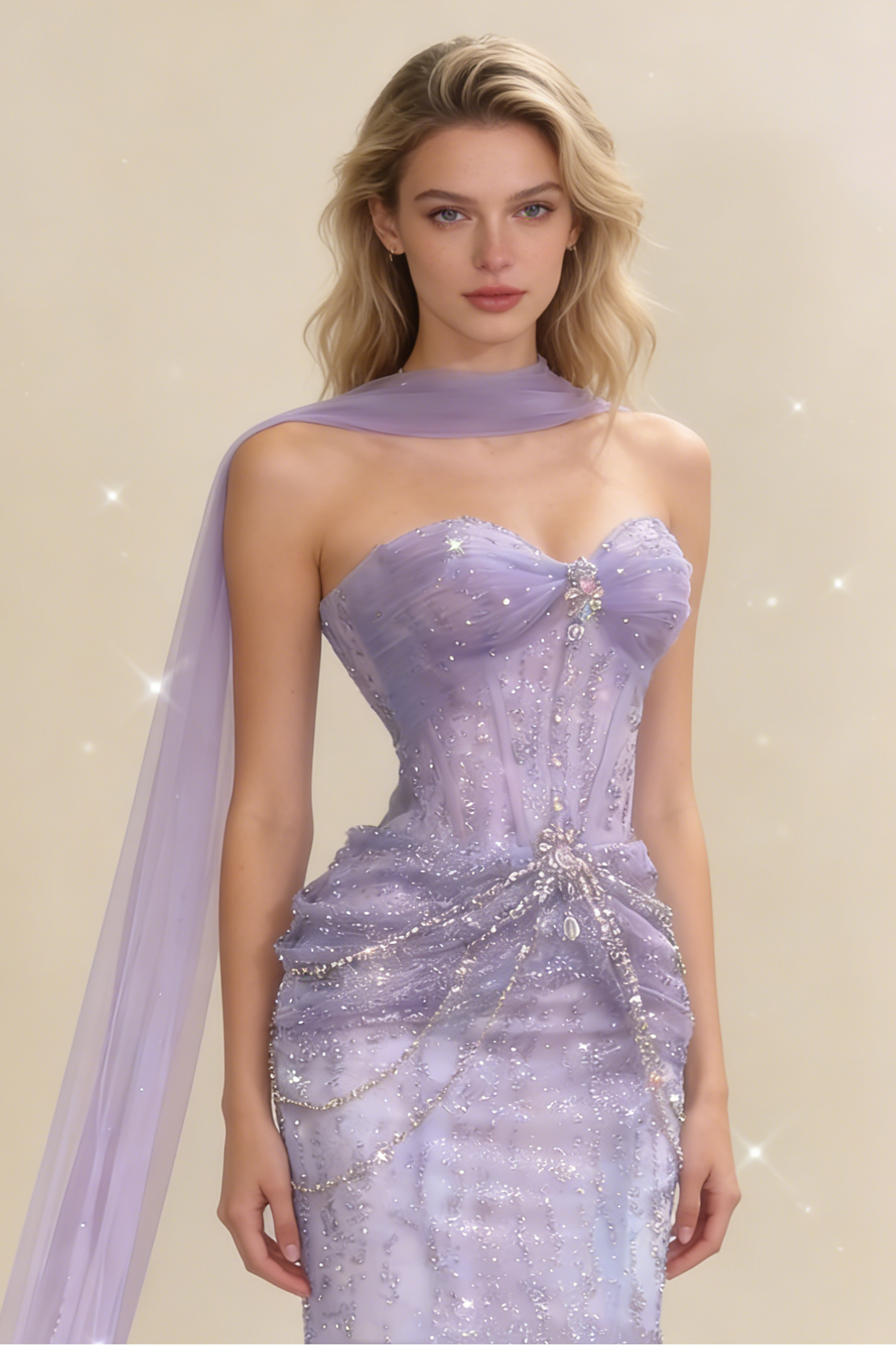 Shiny Prom Dress Sweetheart Pleated Tulle Mermaid Prom Gown Evening Dress Party Dress  D2680