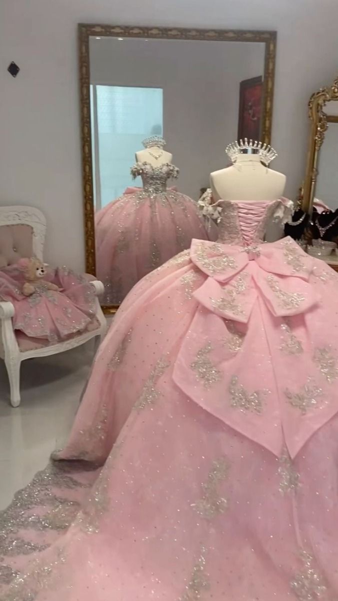 Pink A Line Princess Quinceanera Dress Ball Gowns, Sweet 16 Dresses